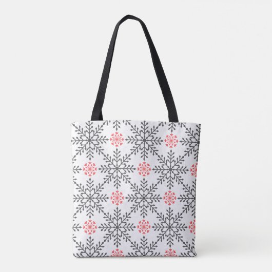 Snow flex Square Flower Print Canvas tas (Achterkant)