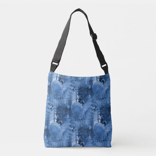 Snow flowers..... crossbody tas (Voorkant)