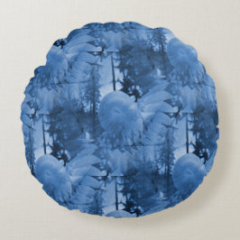 Snow flowers..... rond kussen