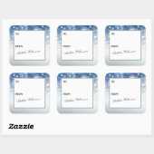 Snow Flurry Christmas Gift Label (Vel)