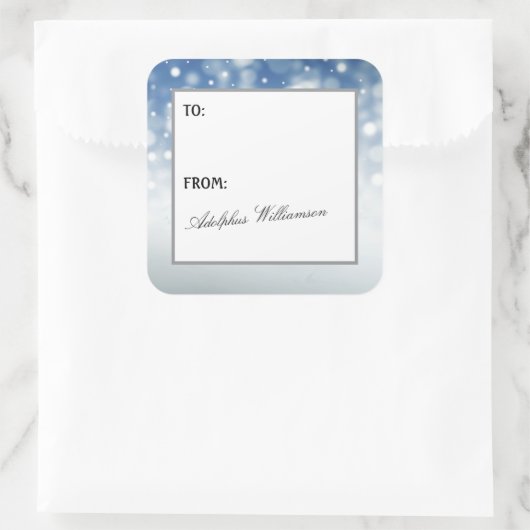 Snow Flurry Christmas Gift Label (Tas)