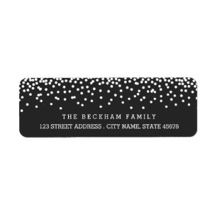 Snow Flurry Holiday Retouradres labels / grijs