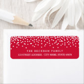 Snow Flurry Holiday Retouradres labels / rood (Insitu)