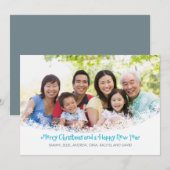 Snow Flurry Photo Holiday Card Feestdagenkaart (Voorkant / Achterkant)