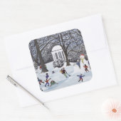 Snow Follies Vierkante Sticker (Envelop)