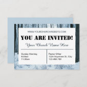 Snow Forest Church Invitation Kaart (Voorkant / Achterkant)