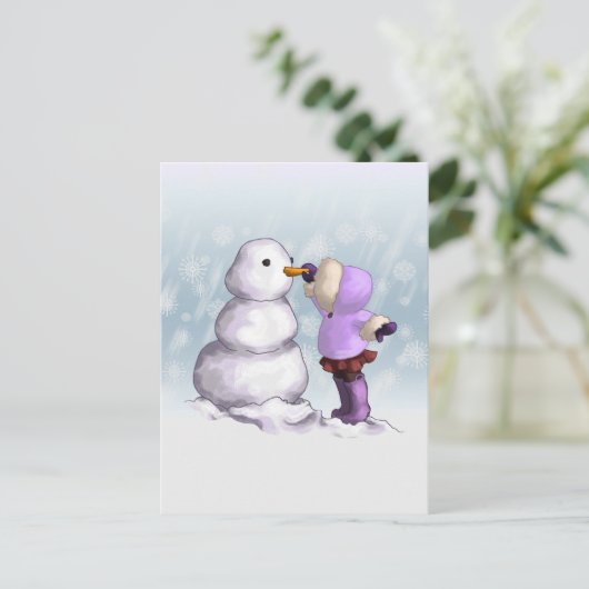 Snow Friend Briefkaart (Staand voorkant)