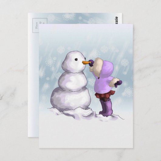 Snow Friend Briefkaart (Voorkant / Achterkant)