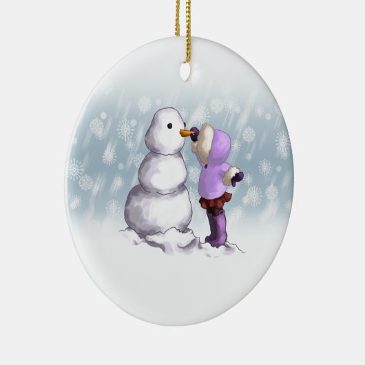 Snow Friend Keramisch Ornament (Rechts)