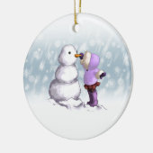 Snow Friend Keramisch Ornament (Links)