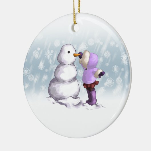 Snow Friend Keramisch Ornament (Links)
