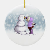 Snow Friend Keramisch Ornament (Achterkant)