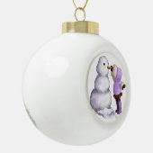 Snow Friend Keramische Bal Ornament (Links)