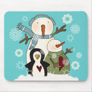 Snow Friends Holiday T-shirts en cadeautjes Muismat
