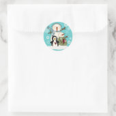 Snow Friends Holiday T-shirts en cadeautjes Ronde Sticker (Tas)