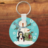 Snow Friends Holiday T-shirts en cadeautjes Sleutelhanger (Voorkant)