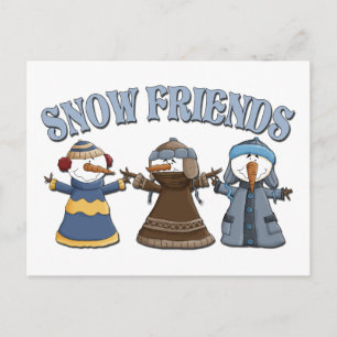 Snow Friends Snowmen Briefkaart