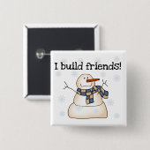 Snow Friends Tshirts en Gifts Vierkante Button 5,1 Cm (Voorkant /achterkant)