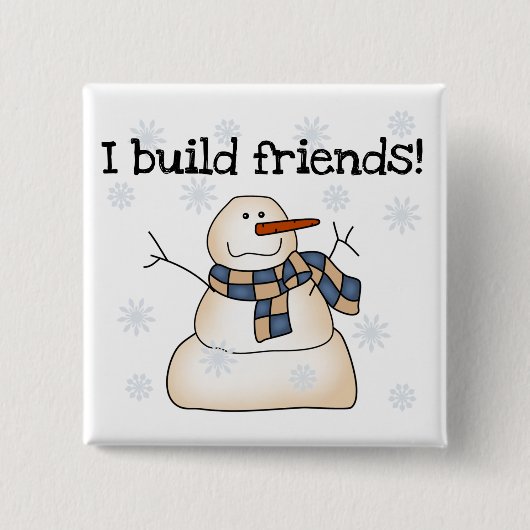Snow Friends Tshirts en Gifts Vierkante Button 5,1 Cm (Voorkant)