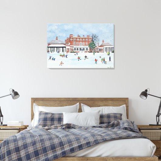 Snow Fun Canvas Afdruk (Insitu (Slaapkamer))