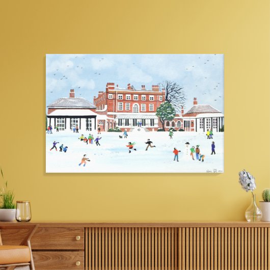 Snow Fun Canvas Afdruk (Insitu (Woonkamer))