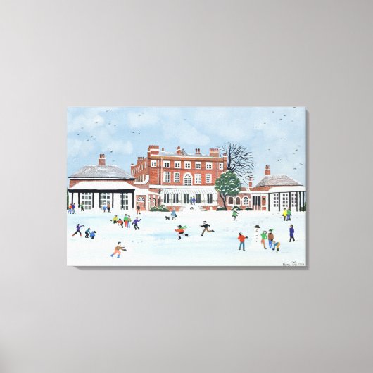 Snow Fun Canvas Afdruk (Voorkant)