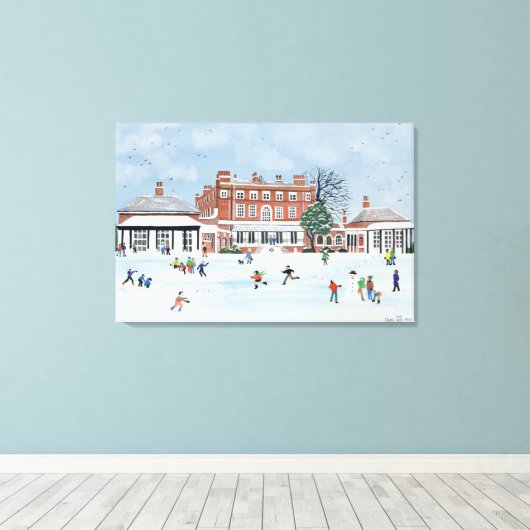 Snow Fun Canvas Afdruk (Insitu (Houten vloer))