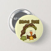 Snow Fun One T-shirts en cadeaus Ronde Button 5,7 Cm (Voorkant /achterkant)