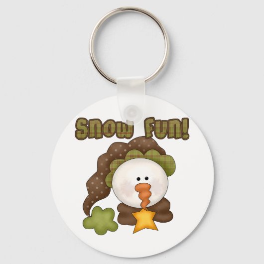 Snow Fun One T-shirts en cadeaus Sleutelhanger (Voorkant)