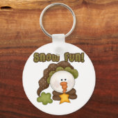 Snow Fun One T-shirts en cadeaus Sleutelhanger (Voorkant)