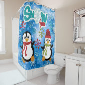 Snow Fun Penguins Douchegordijn (In situ)