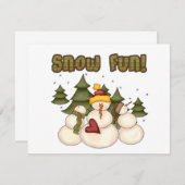 Snow Fun Twee T-shirts en cadeaus (Voorkant / Achterkant)