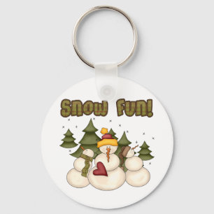Snow Fun Twee T-shirts en cadeaus Sleutelhanger