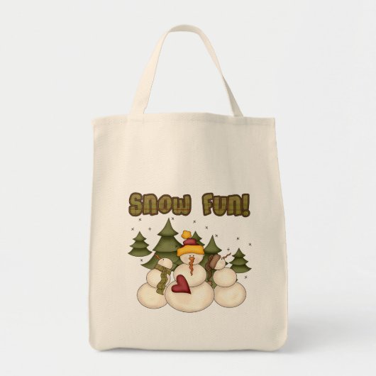 Snow Fun Twee T-shirts en cadeaus Tote Bag (Voorkant)
