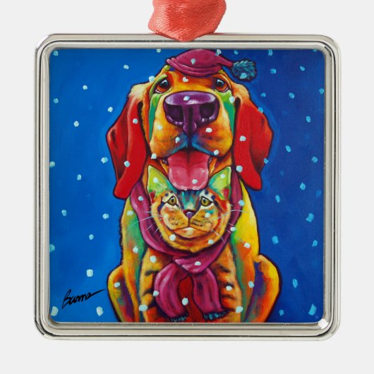 Snow Furries Holiday Ornament van Ron Burns (Voorkant)