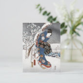 Snow Geisha Briefkaart II (Staand voorkant)