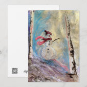 Snow Girl Holiday Kaart (Voorkant / Achterkant)