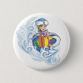 Snow Girl Ronde Button 5,7 Cm (Voorkant)