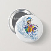 Snow Girl Ronde Button 5,7 Cm (Voorkant /achterkant)