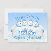 Snow Girls Holiday Open House-uitnodigingen Kaart (Voorkant)