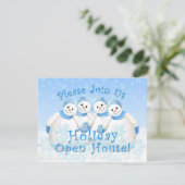 Snow Girls Holiday Open House-uitnodigingen Kaart (Staand voorkant)