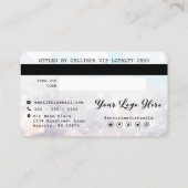 Snow Glitter Bokeh Loyalty Discount VIP Credit  Visitekaartje (Achterkant)