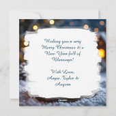 Snow glob Vintage Train Christmas Personalized Feestdagenkaart (Achterkant)