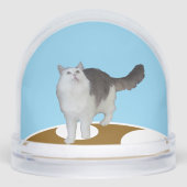 Snow Globe - Cat Looking Up Sneeuwbol (Voorkant)