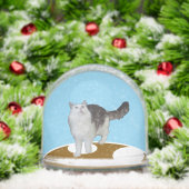 Snow Globe - Cat Looking Up Sneeuwbol (Kerstmis)