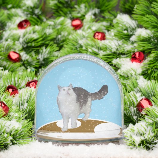 Snow Globe - Cat Looking Up Sneeuwbol (Kerstmis)