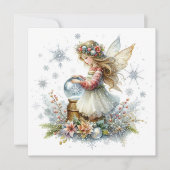Snow Globe Fairy Holiday Card (Voorkant)