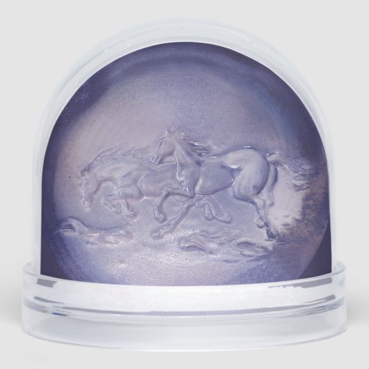 Snow Globe - Galloping Horses Sneeuwbol (Voorkant)