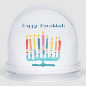 Snow globe happy Hanukkah family personalize Sneeuwbol (Voorkant)