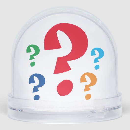 Snow Globe - Question Marks Sneeuwbol (Achterkant)